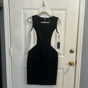 Size 8 -Tommy Hilfiger dress. Straight, black with white sides.